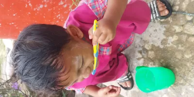 Kegiatan Pembiasaan Gosok Gigi dan Cuci Tangan